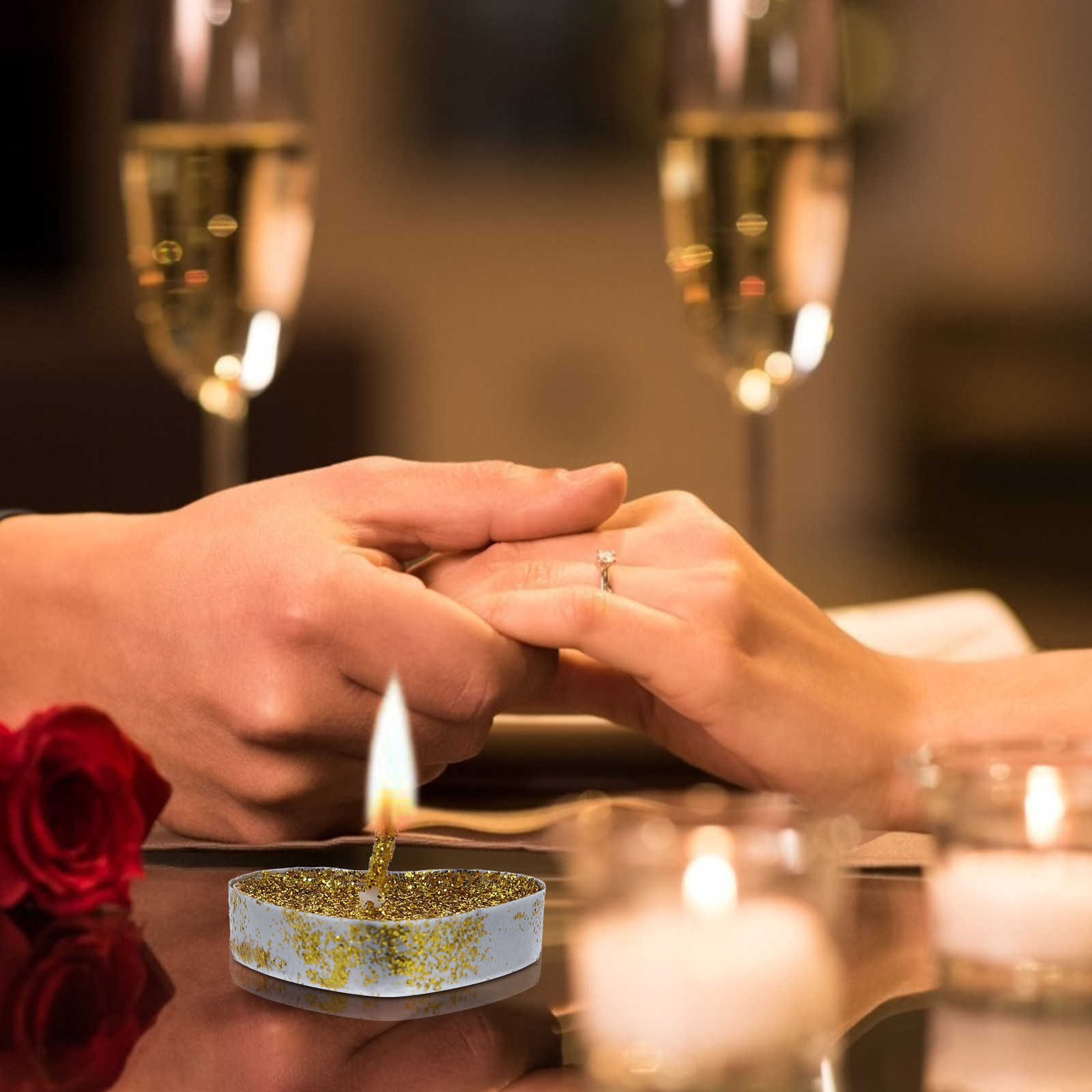 Wedding Solution - 30 Candele Tealight Decorative a Forma