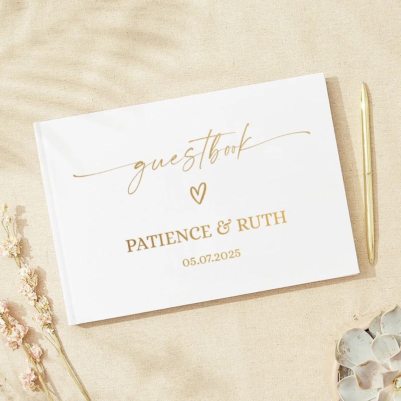Personalized Guest Book - Libro degli Ospiti Personalizzato per Matrimonio,