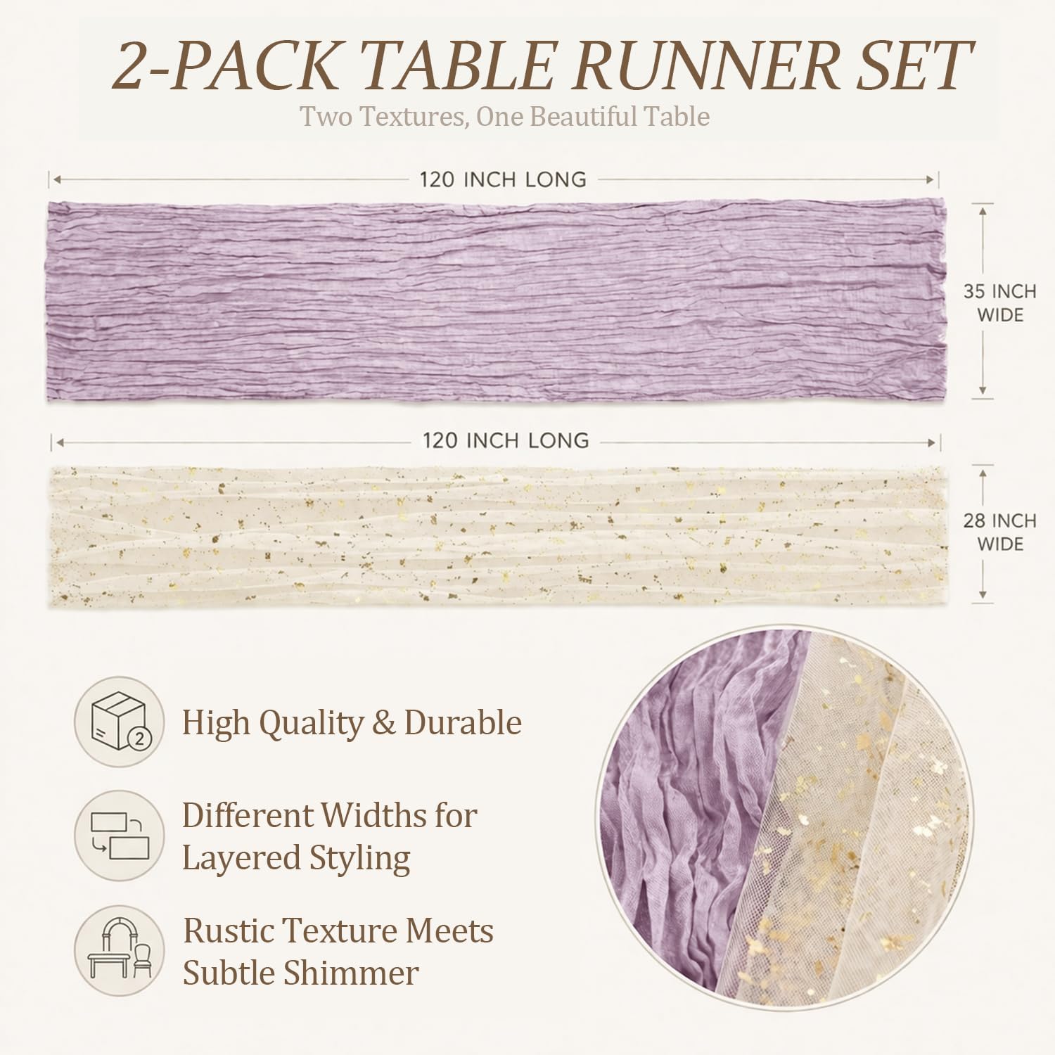 Set di 2 Runner da Tavola in G - Wedding Supply Rentals recensione e prezzo